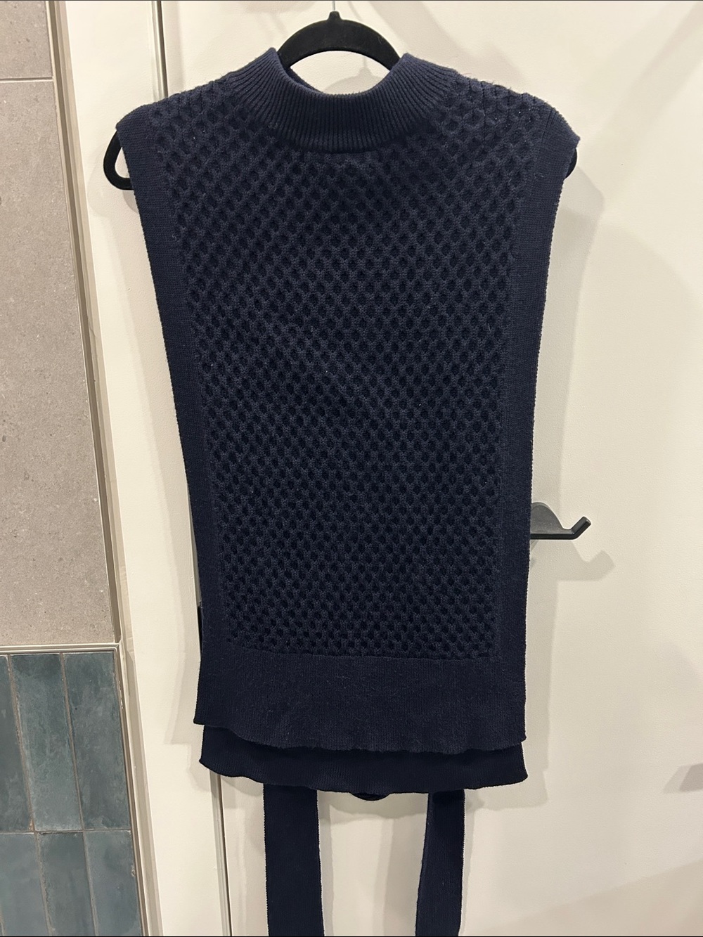 Sleeveless Wool Knit Tunic Vest